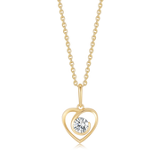 8 kt. gold with heart with synthetic zirconia (333)